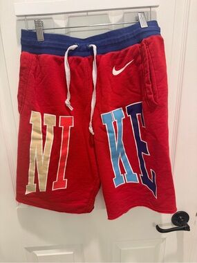 Nike NSW Gel Alumni RWB Americana Swoosh Shorts Mens Size small RARE red